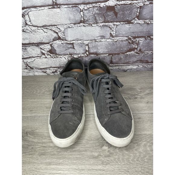 Goodman Brand Edge Charcoal Suede Casual Lace Low Top Sneakers Men Sz 42EU/9M US - Picture 1 of 16